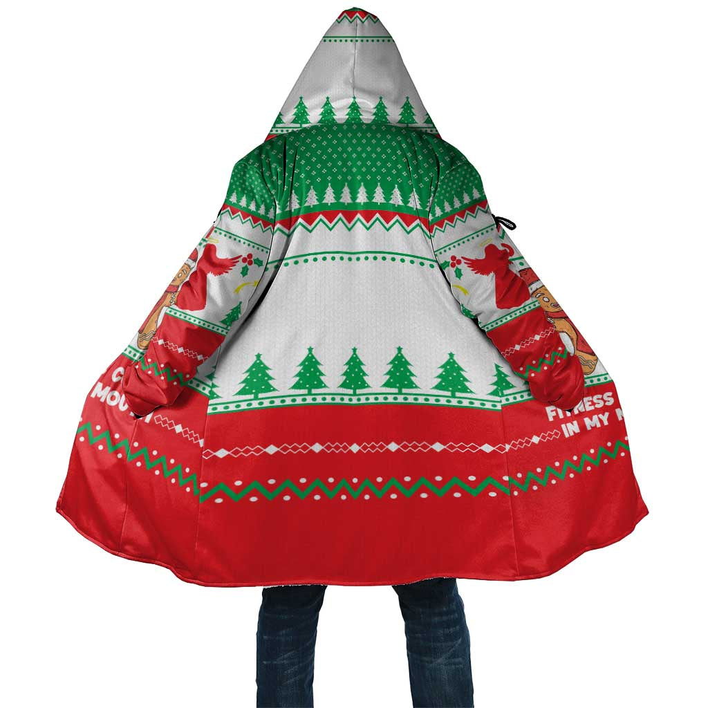 Funny Fitness Cookie Christmas Cloak with Gingerbread Design and Holiday Pattern - Wonder Print Shop