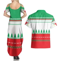 Funny Fitness Cookie Christmas Couples Matching Summer Maxi Dress and Hawaiian Shirt with Gingerbread Design and Holiday Pattern - Wonder Print Shop