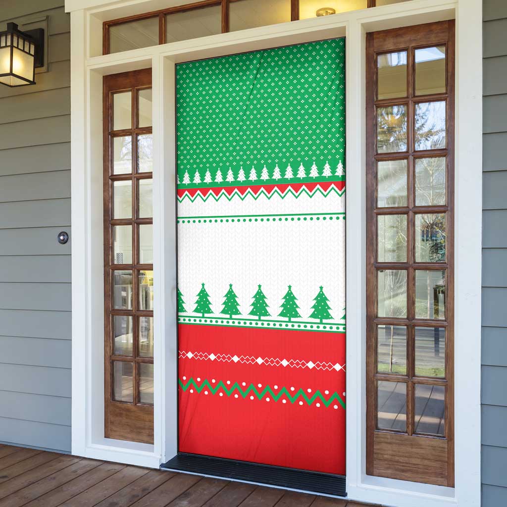 Funny Fitness Cookie Christmas Door Cover with Gingerbread Design and Holiday Pattern - Wonder Print Shop