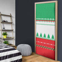 Funny Fitness Cookie Christmas Door Cover with Gingerbread Design and Holiday Pattern - Wonder Print Shop