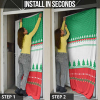 Funny Fitness Cookie Christmas Door Cover with Gingerbread Design and Holiday Pattern - Wonder Print Shop