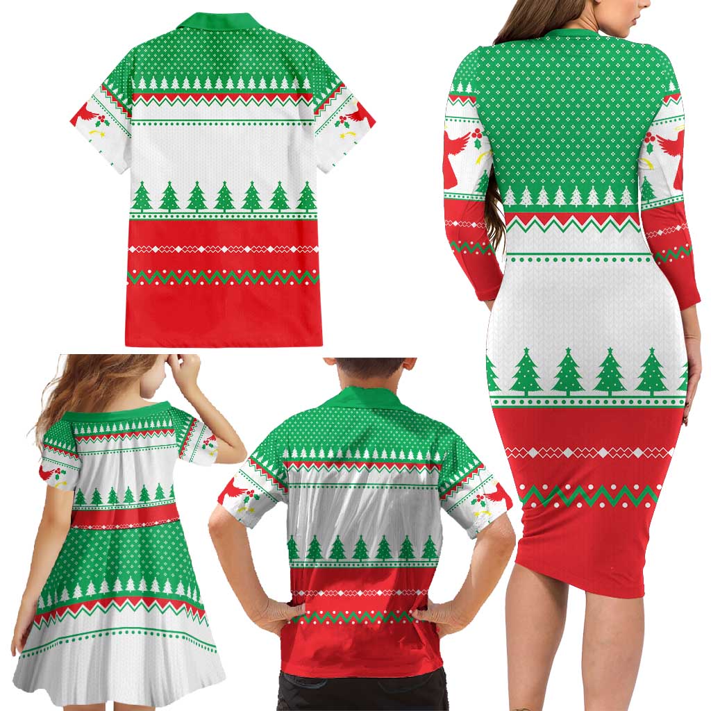 Funny Fitness Cookie Christmas Family Matching Long Sleeve Bodycon Dress and Hawaiian Shirt with Gingerbread Design and Holiday Pattern - Wonder Print Shop
