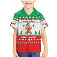 Funny Fitness Cookie Christmas Family Matching Mermaid Dress and Hawaiian Shirt with Gingerbread Design and Holiday Pattern - Wonder Print Shop