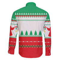 Funny Fitness Cookie Christmas Family Matching Off The Shoulder Long Sleeve Dress and Hawaiian Shirt with Gingerbread Design and Holiday Pattern - Wonder Print Shop