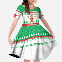 Funny Fitness Cookie Christmas Family Matching Off Shoulder Maxi Dress and Hawaiian Shirt with Gingerbread Design and Holiday Pattern - Wonder Print Shop