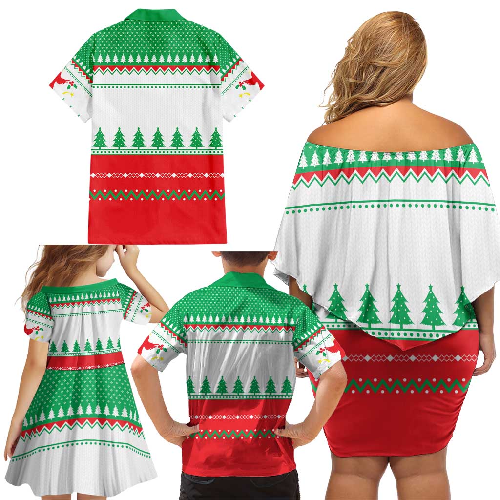 Funny Fitness Cookie Christmas Family Matching Off Shoulder Short Dress and Hawaiian Shirt with Gingerbread Design and Holiday Pattern - Wonder Print Shop