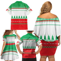 Funny Fitness Cookie Christmas Family Matching Off Shoulder Short Dress and Hawaiian Shirt with Gingerbread Design and Holiday Pattern - Wonder Print Shop