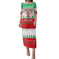 Funny Fitness Cookie Christmas Family Matching Puletasi and Hawaiian Shirt with Gingerbread Design and Holiday Pattern - Wonder Print Shop