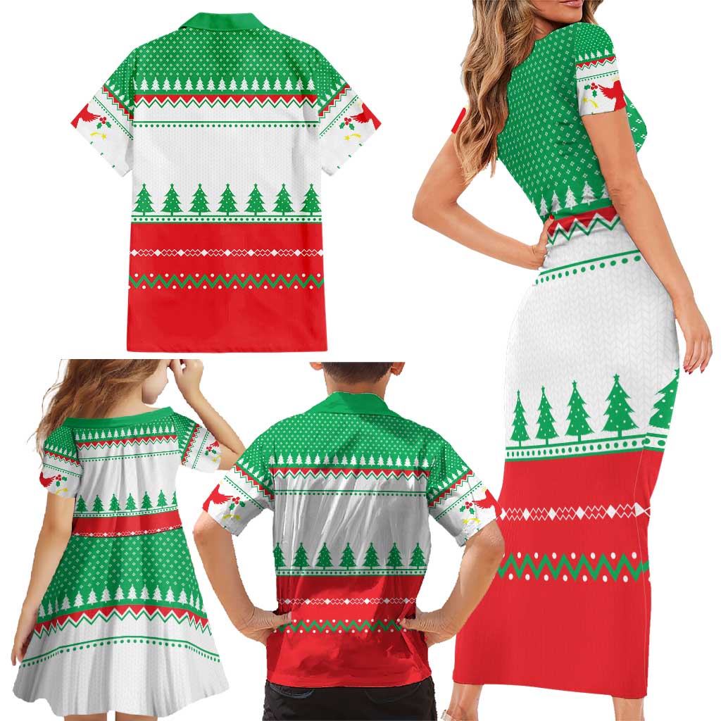 Funny Fitness Cookie Christmas Family Matching Short Sleeve Bodycon Dress and Hawaiian Shirt with Gingerbread Design and Holiday Pattern - Wonder Print Shop