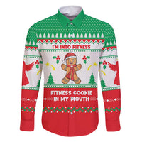 Funny Fitness Cookie Christmas Family Matching Summer Maxi Dress and Hawaiian Shirt with Gingerbread Design and Holiday Pattern - Wonder Print Shop