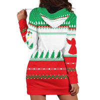 Funny Fitness Cookie Christmas Hoodie Dress with Gingerbread Design and Holiday Pattern - Wonder Print Shop