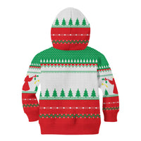 Funny Fitness Cookie Christmas Kid Hoodie with Gingerbread Design and Holiday Pattern - Wonder Print Shop