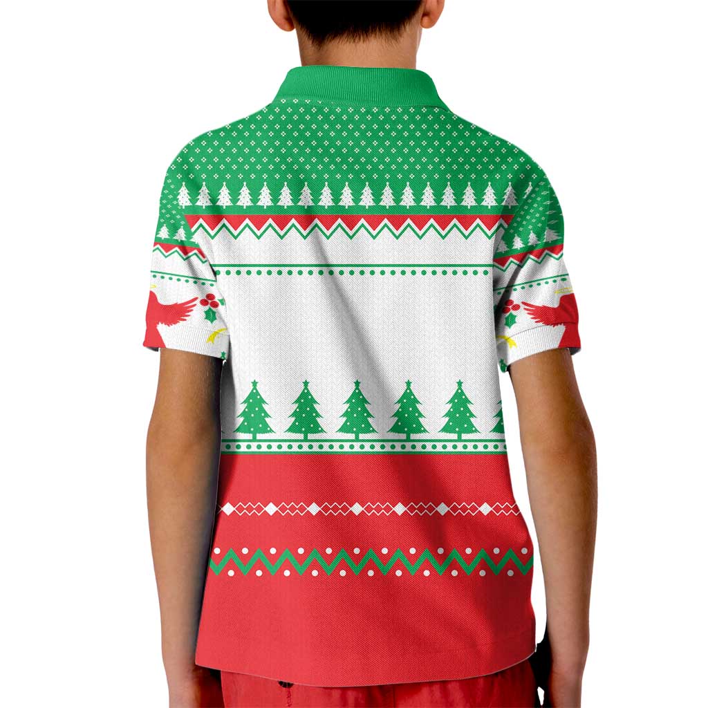 Funny Fitness Cookie Christmas Kid Polo Shirt with Gingerbread Design and Holiday Pattern - Wonder Print Shop