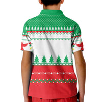 Funny Fitness Cookie Christmas Kid Polo Shirt with Gingerbread Design and Holiday Pattern - Wonder Print Shop