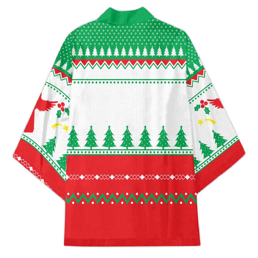 Funny Fitness Cookie Christmas Kimono with Gingerbread Design and Holiday Pattern - Wonder Print Shop