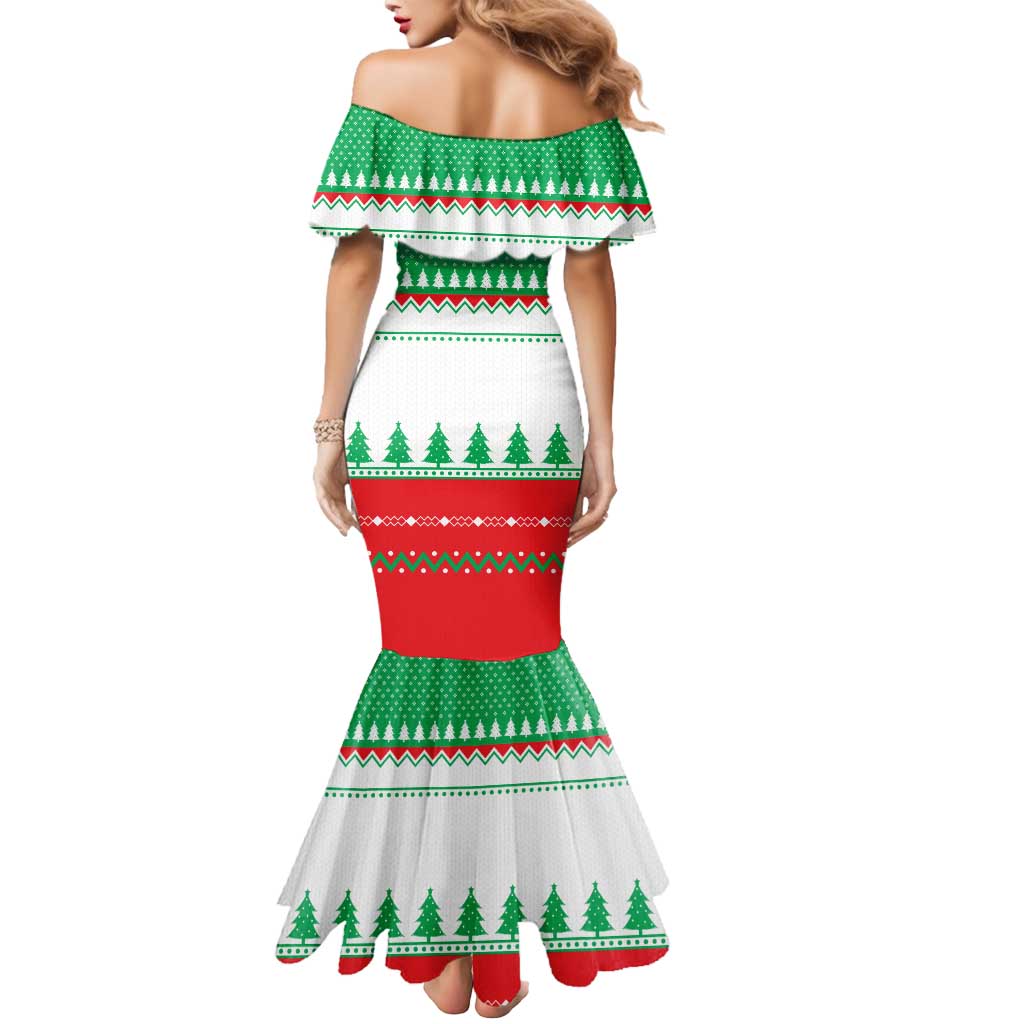 Funny Fitness Cookie Christmas Mermaid Dress with Gingerbread Design and Holiday Pattern - Wonder Print Shop