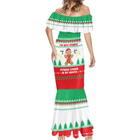 Funny Fitness Cookie Christmas Mermaid Dress with Gingerbread Design and Holiday Pattern - Wonder Print Shop