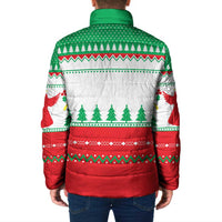 Funny Fitness Cookie Christmas Padded Jacket with Gingerbread Design and Holiday Pattern - Wonder Print Shop