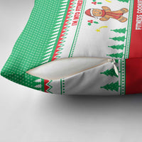 Funny Fitness Cookie Christmas Pillow Cover with Gingerbread Design and Holiday Pattern - Wonder Print Shop