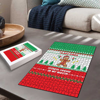 Funny Fitness Cookie Christmas Puzzle with Gingerbread Design and Holiday Pattern - Wonder Print Shop