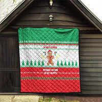 Funny Fitness Cookie Christmas Quilt with Gingerbread Design and Holiday Pattern - Wonder Print Shop
