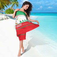 Funny Fitness Cookie Christmas Sarong with Gingerbread Design and Holiday Pattern - Wonder Print Shop