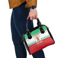 Funny Fitness Cookie Christmas Shoulder Handbag with Gingerbread Design and Holiday Pattern - Wonder Print Shop