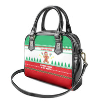 Funny Fitness Cookie Christmas Shoulder Handbag with Gingerbread Design and Holiday Pattern - Wonder Print Shop