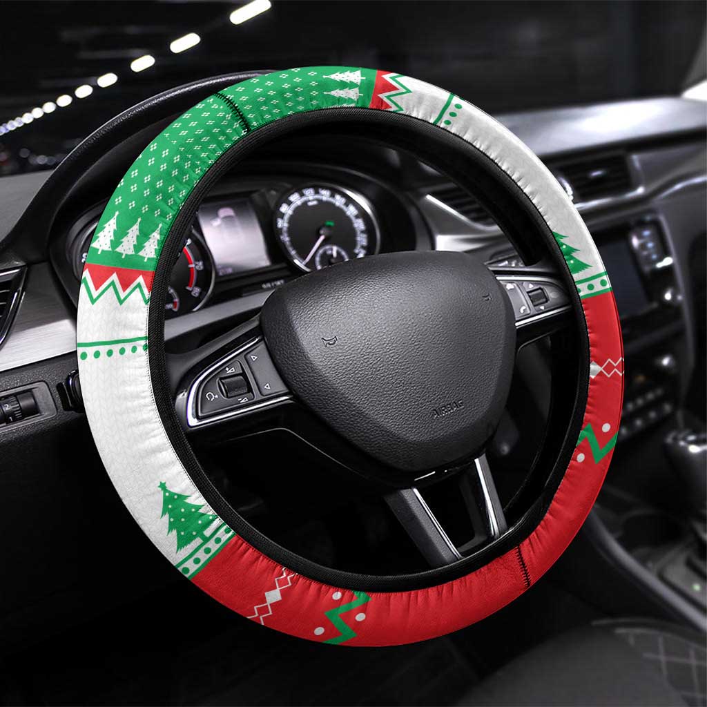 Funny Fitness Cookie Christmas Steering Wheel Cover with Gingerbread Design and Holiday Pattern - Wonder Print Shop