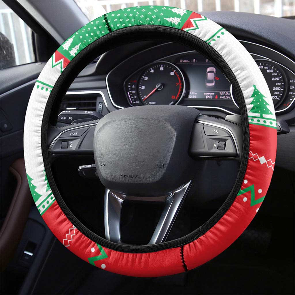 Funny Fitness Cookie Christmas Steering Wheel Cover with Gingerbread Design and Holiday Pattern - Wonder Print Shop