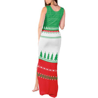 Funny Fitness Cookie Christmas Tank Maxi Dress with Gingerbread Design and Holiday Pattern - Wonder Print Shop