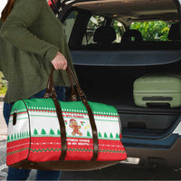 Funny Fitness Cookie Christmas Travel Bag with Gingerbread Design and Holiday Pattern - Wonder Print Shop