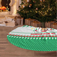 Funny Fitness Cookie Christmas Tree Skirt with Gingerbread Design and Holiday Pattern - Wonder Print Shop