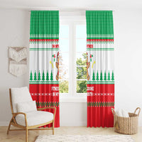 Funny Fitness Cookie Christmas Window Curtain with Gingerbread Design and Holiday Pattern - Wonder Print Shop