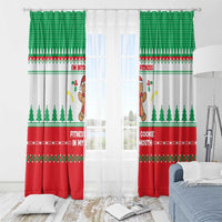 Funny Fitness Cookie Christmas Window Curtain with Gingerbread Design and Holiday Pattern - Wonder Print Shop