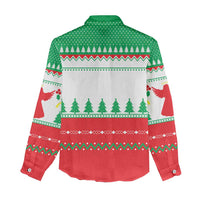 Funny Fitness Cookie Christmas Women Casual Shirt with Gingerbread Design and Holiday Pattern - Wonder Print Shop