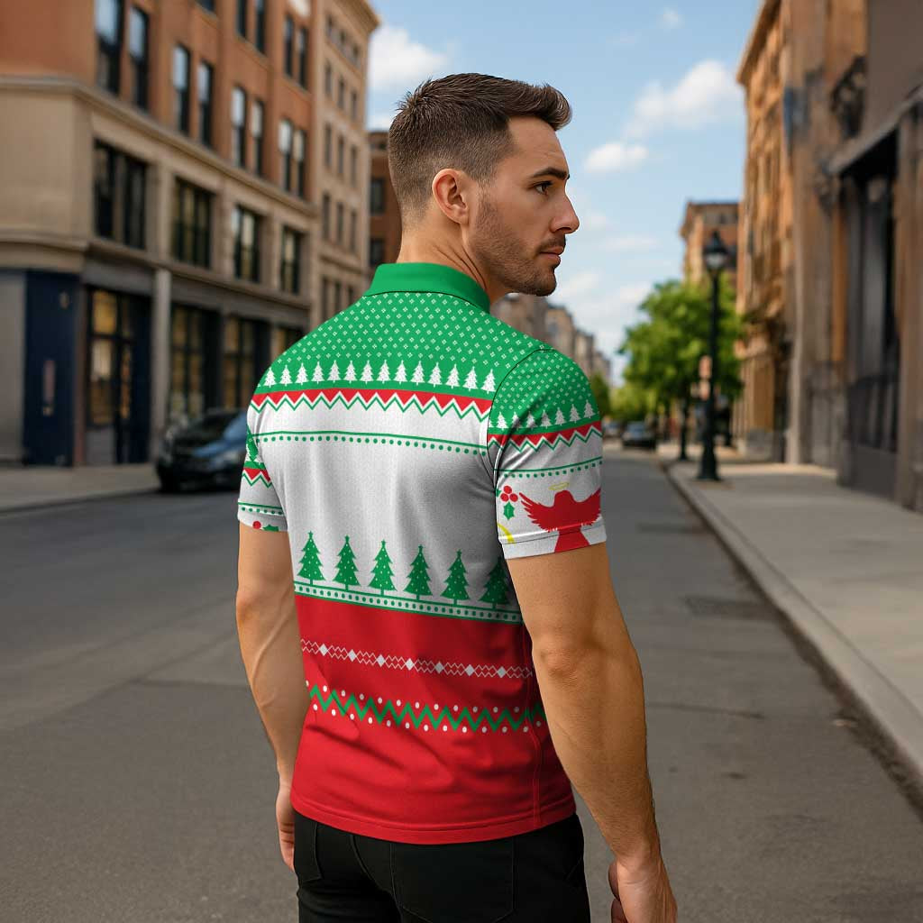 Funny Fitness Cookie Christmas Zipper Polo Shirt with Gingerbread Design and Holiday Pattern - Wonder Print Shop