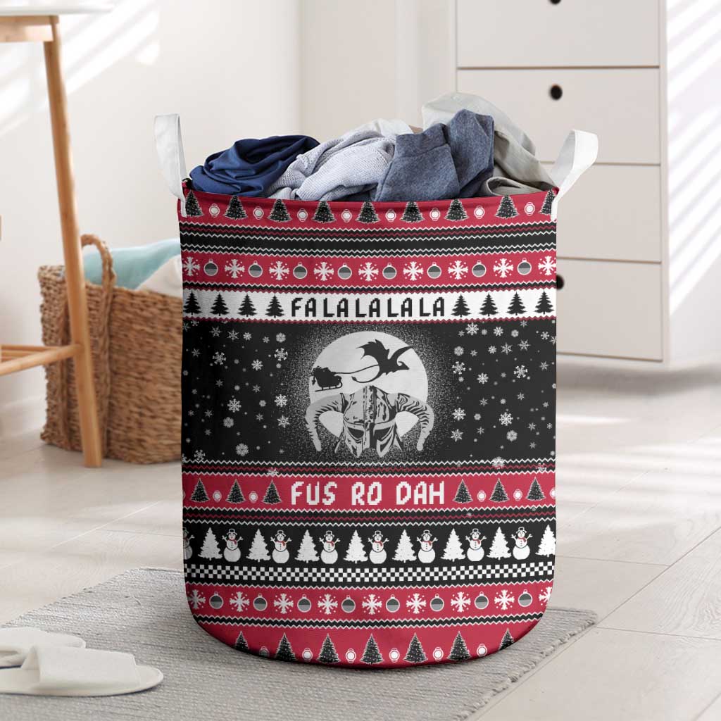 Fa La La La Snowman Tree Xmas Christmas Laundry Basket Xmas Holiday Patterns - Wonder Print Shop
