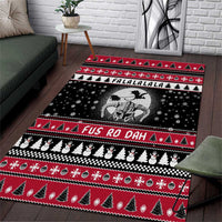 Fa La La La Snowman Tree Xmas Christmas Area Rug Xmas Holiday Patterns - Wonder Print Shop