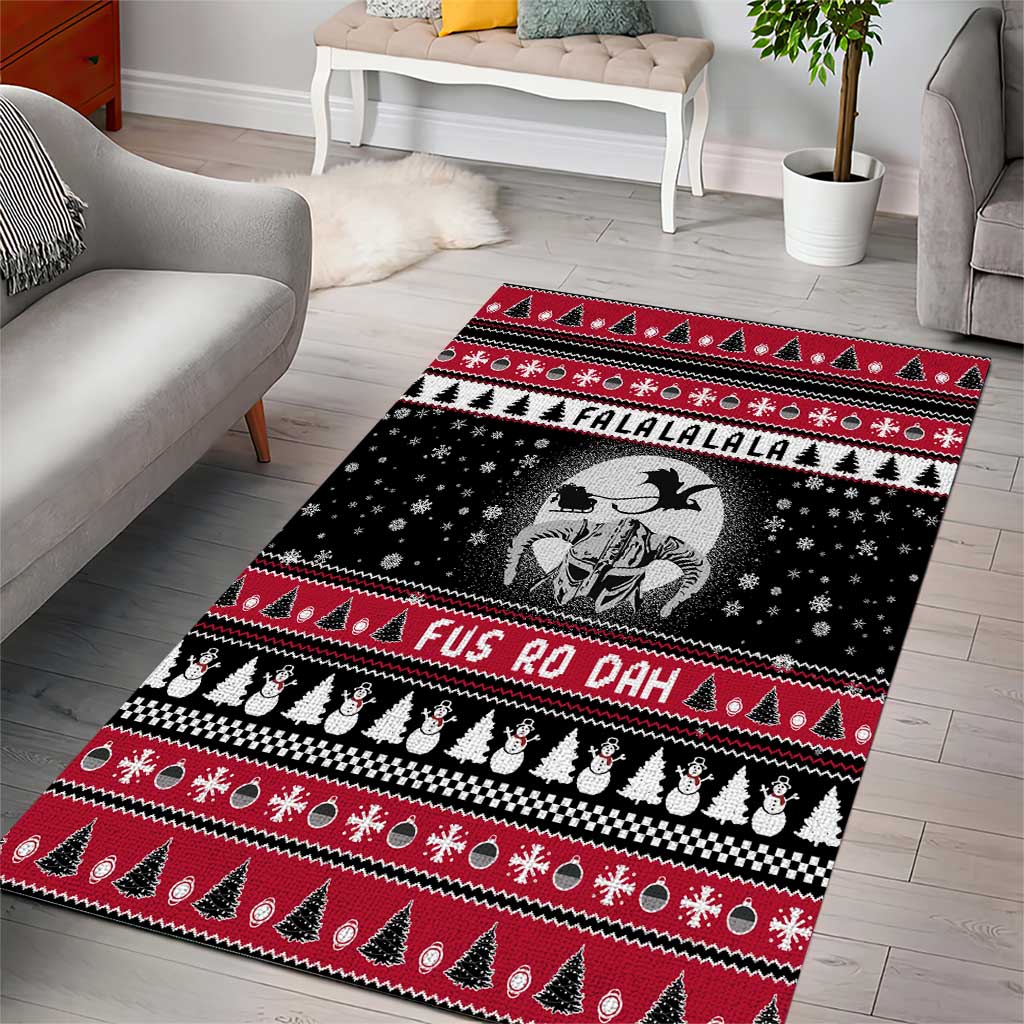 Fa La La La Snowman Tree Xmas Christmas Area Rug Xmas Holiday Patterns - Wonder Print Shop