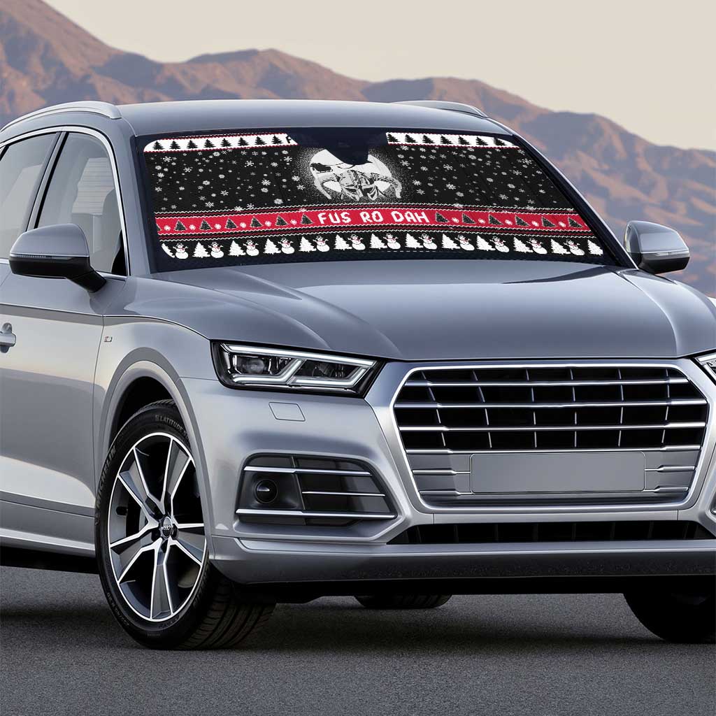 Fa La La La Snowman Tree Xmas Christmas Auto Sun Shade Xmas Holiday Patterns - Wonder Print Shop