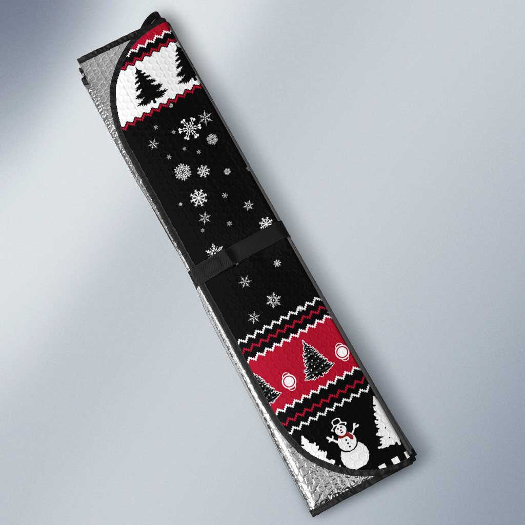 Fa La La La Snowman Tree Xmas Christmas Auto Sun Shade Xmas Holiday Patterns - Wonder Print Shop