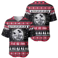 Fa La La La Snowman Tree Xmas Christmas Baseball Jersey Xmas Holiday Patterns - Wonder Print Shop