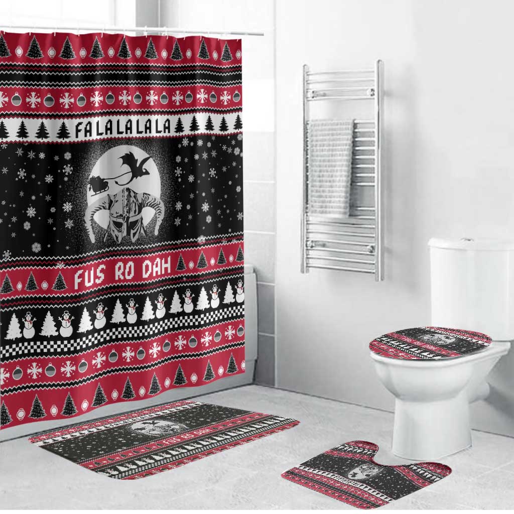 Fa La La La Snowman Tree Xmas Christmas Bathroom Set Xmas Holiday Patterns - Wonder Print Shop