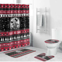 Fa La La La Snowman Tree Xmas Christmas Bathroom Set Xmas Holiday Patterns - Wonder Print Shop