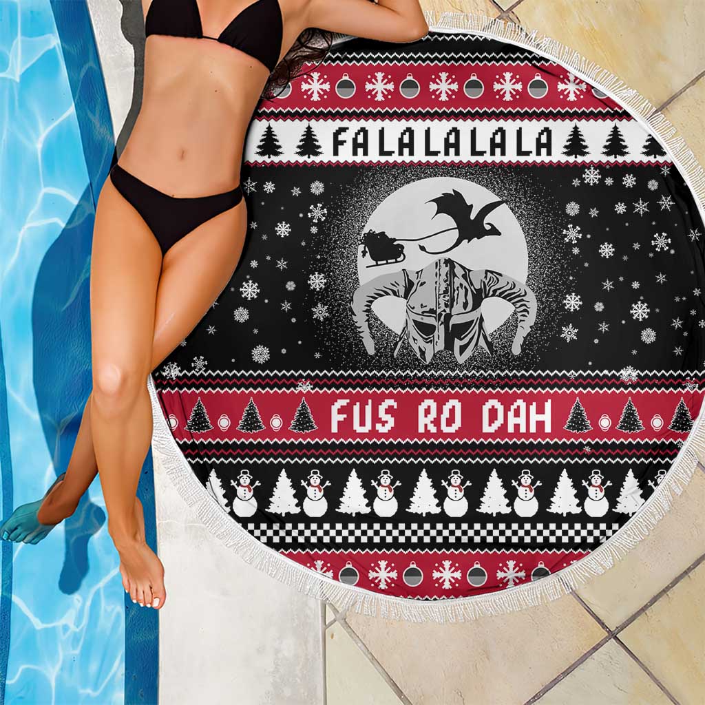 Fa La La La Snowman Tree Xmas Christmas Beach Blanket Xmas Holiday Patterns - Wonder Print Shop