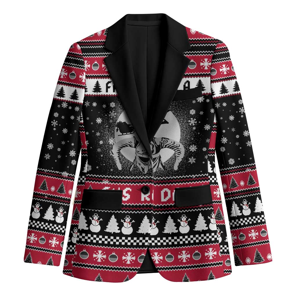 Fa La La La Snowman Tree Xmas Christmas Blazer Xmas Holiday Patterns - Wonder Print Shop