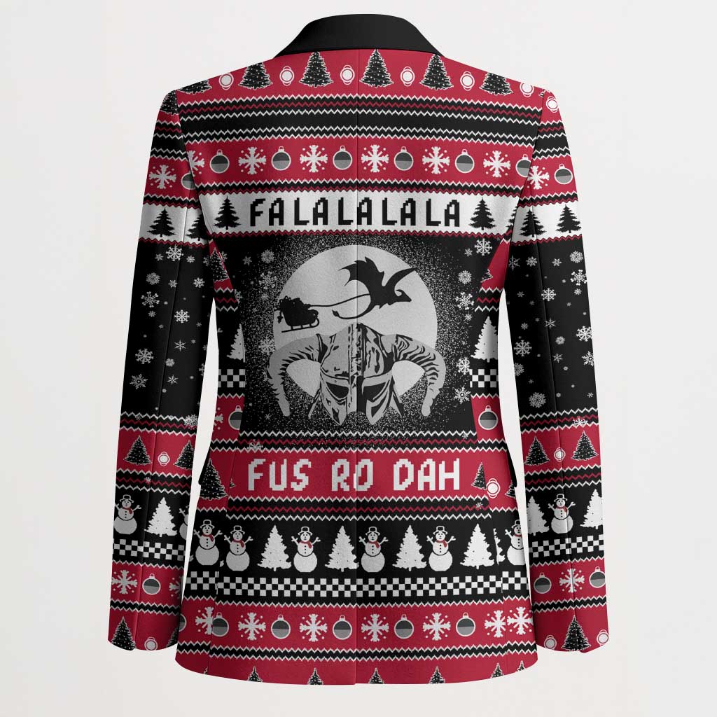 Fa La La La Snowman Tree Xmas Christmas Blazer Xmas Holiday Patterns - Wonder Print Shop