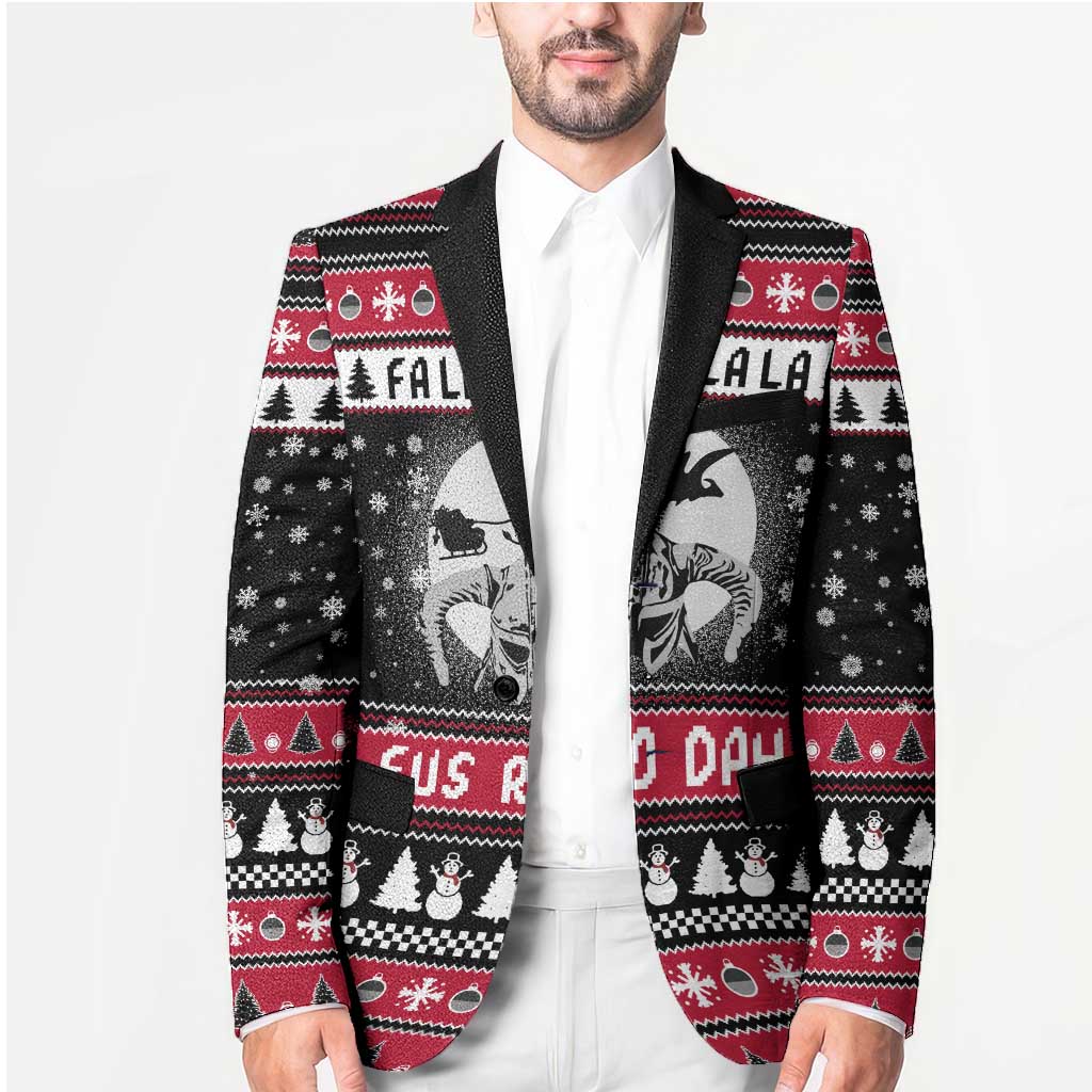 Fa La La La Snowman Tree Xmas Christmas Blazer Xmas Holiday Patterns - Wonder Print Shop