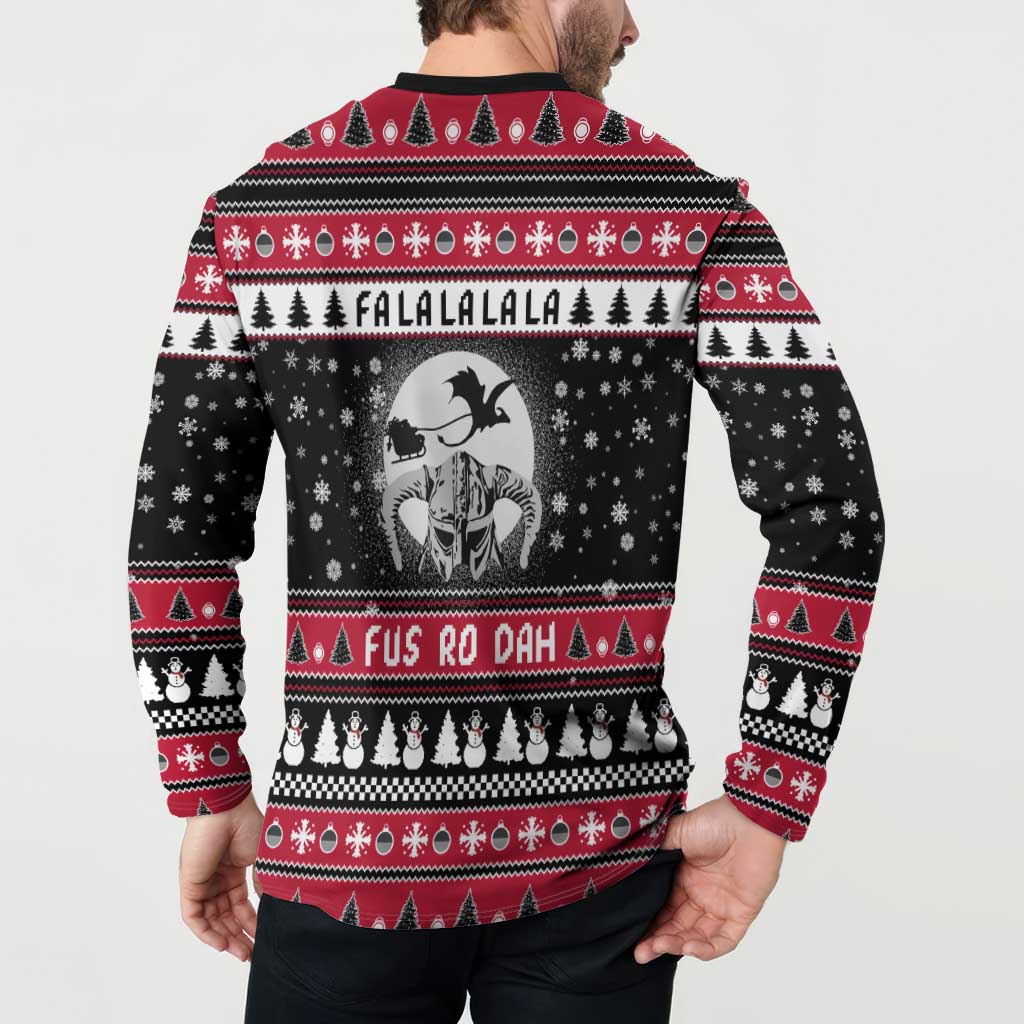 Fa La La La Snowman Tree Xmas Christmas Button Sweatshirt Xmas Holiday Patterns - Wonder Print Shop